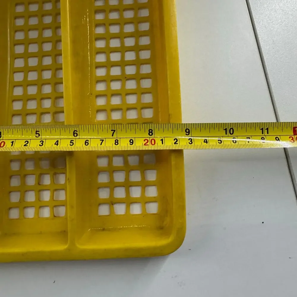 Vintage Deka Plastics No. 195 & 197 2 Piece Stacking Cutlery Utensil Tray Yellow